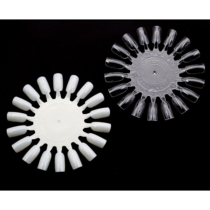 ชาร์ตสีเล็บแบบวงกลม ขนาด 10 cm สีใส สีขุ่น