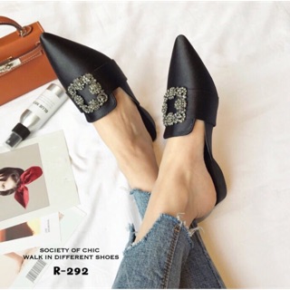 รองเท้าคัชชูเปิดส้น Style manolo Blahnik