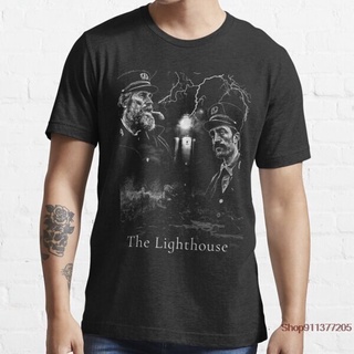 ROUND คอลูกเรือเสื้อยืด ลาย The Lighthouse A24 ทรงหลวม-4XL