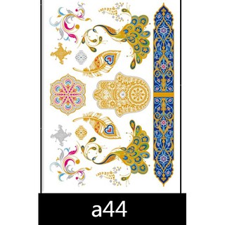 สติ๊กเกอร์ ลายสักโบฮีเมียนสีทอง Gold color Bohemian style Temporary tattoo Tattoo stickers