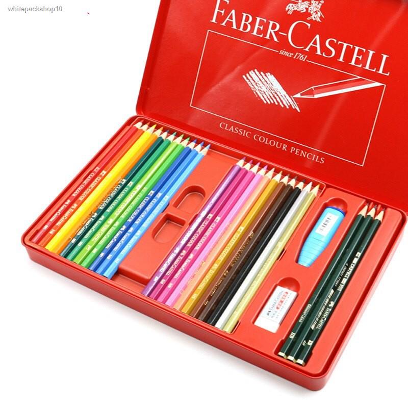 จัดส่งเฉพาะจุด จัดส่งในกรุงเทพฯFaber Castell สีไม้ ระบายน้ำ 48สี / 36สี กล่องเหล็ก