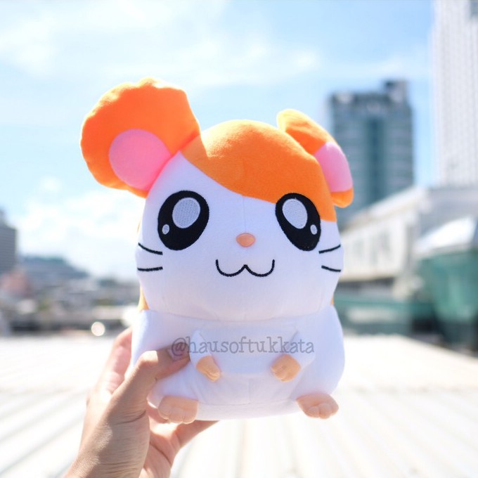 ตุ๊กตา Hamtaro แฮมทาโร่ ท่านั่ง แบบใหม่ 9นิ้ว Hamster แฮมสเตอร์ หนู ตุ๊กตาหนู ตุ๊กตาแฮมสเตอร์ หนูแฮม
