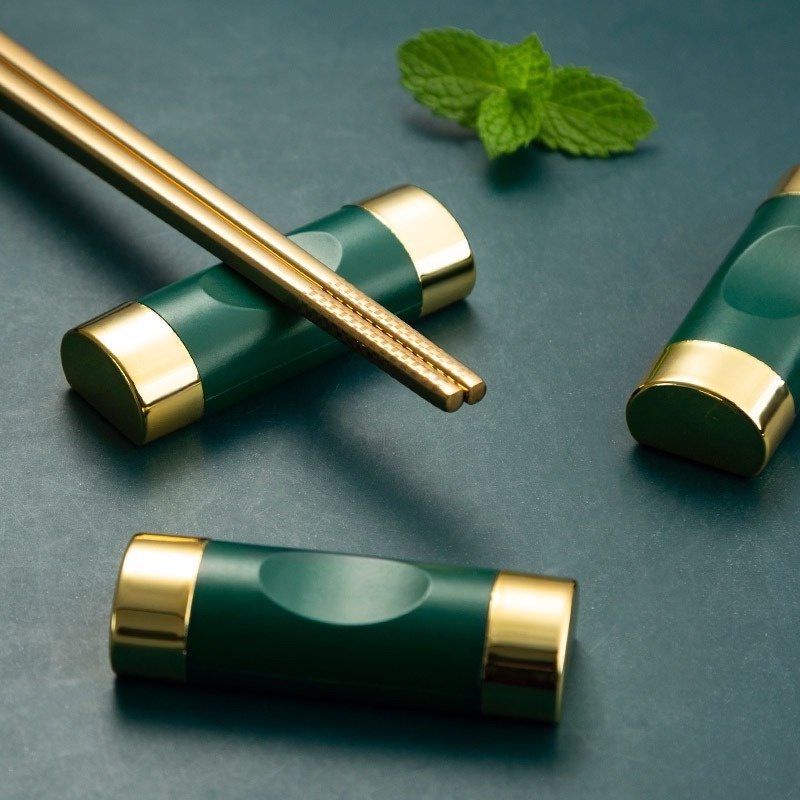 ที่วางตะเกียบโลหะผสมหลากสี ที่วางตะเกียบ ที่วางตะเกียบ โต๊ะรับประทานอาหาร ชั้นวางตะเกียบ - รูปที่ 2