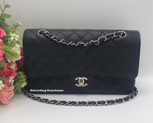 Chanel Classic 10” Black Caviar SHW Holo17
