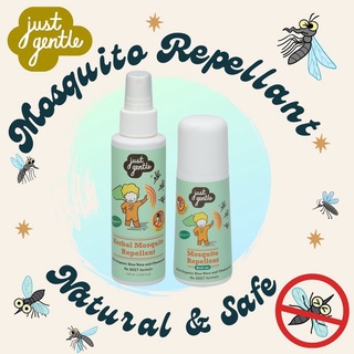 Just Gentle ยากันยุงสมุนไพรสำหรับเด็ก Herbal Mosquito Repellent for Children (สเปรย์ Spray-100ml)or(โรลออน Roll-On-60ml)