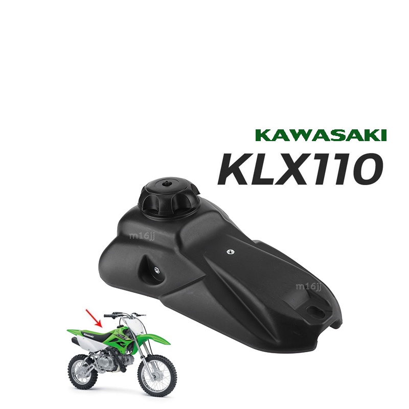 ถังน้ำมัน รถวิบาก Kawasaki KLX 110 สีดำ สำหรับแปลงใส่ได้ทุกรุ่น วิบาก โมโตครอส KSR KLX110 KX65 CRF110 65 KX KSR110