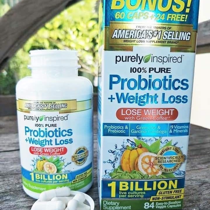 Purely Inspired 100% pure Probiotics+Weight Loss Lose weight with green coffee 84 capsules