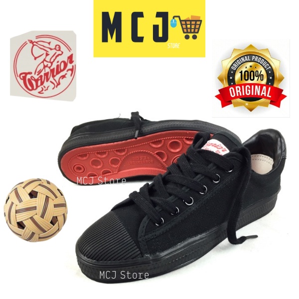 MERAH Warrior Sepak Tak Shoes / School Shoes / Red Sole / Black Warrior / THE WARRIOR