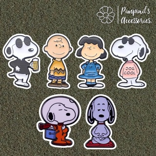 🇹🇭 พร้อมส่ง : เข็มกลัดเซ็ทตัวการ์ตูนสนูปี้และผองเพื่อน | Snoopy And Friends Enamel Brooch Pin Set.