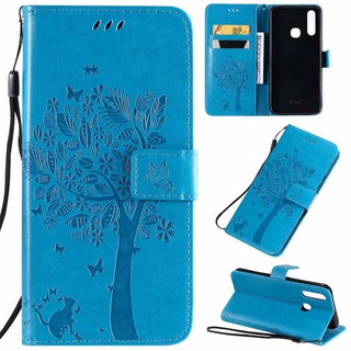 For VIVO Y15 Y17 Embossed non-slip flip Leather case