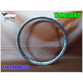 "TAKASAGO" STEEL "CHROME" WHEEL RIM 17x1.40 (DOT36) for MOTORCYCLE // วงล้อเหล็ก (ชุบโครเมียม) TAKASAGO 17x1.40 36 รู