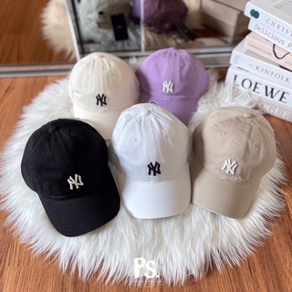 MLB แท้ 💯พร้อมส่ง หมวก MLB Rockie Ball Cap โลโก้ NY อันเล็ก  รุ่น คิมเบอร์ลี่/ปุ้มปุ้ย ดำ ขาว เบจ น้ำตาล ม่วง ออฟไวท์ภ