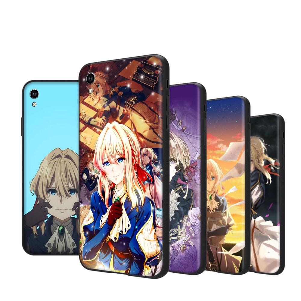 WI-188 Violet Evergarden Soft Case ใช้งานร่วมกับ Huawei Y6 Y6S Y9P Y6P Y9 Y7 Y7A Prime ฝาครอบสีดํา