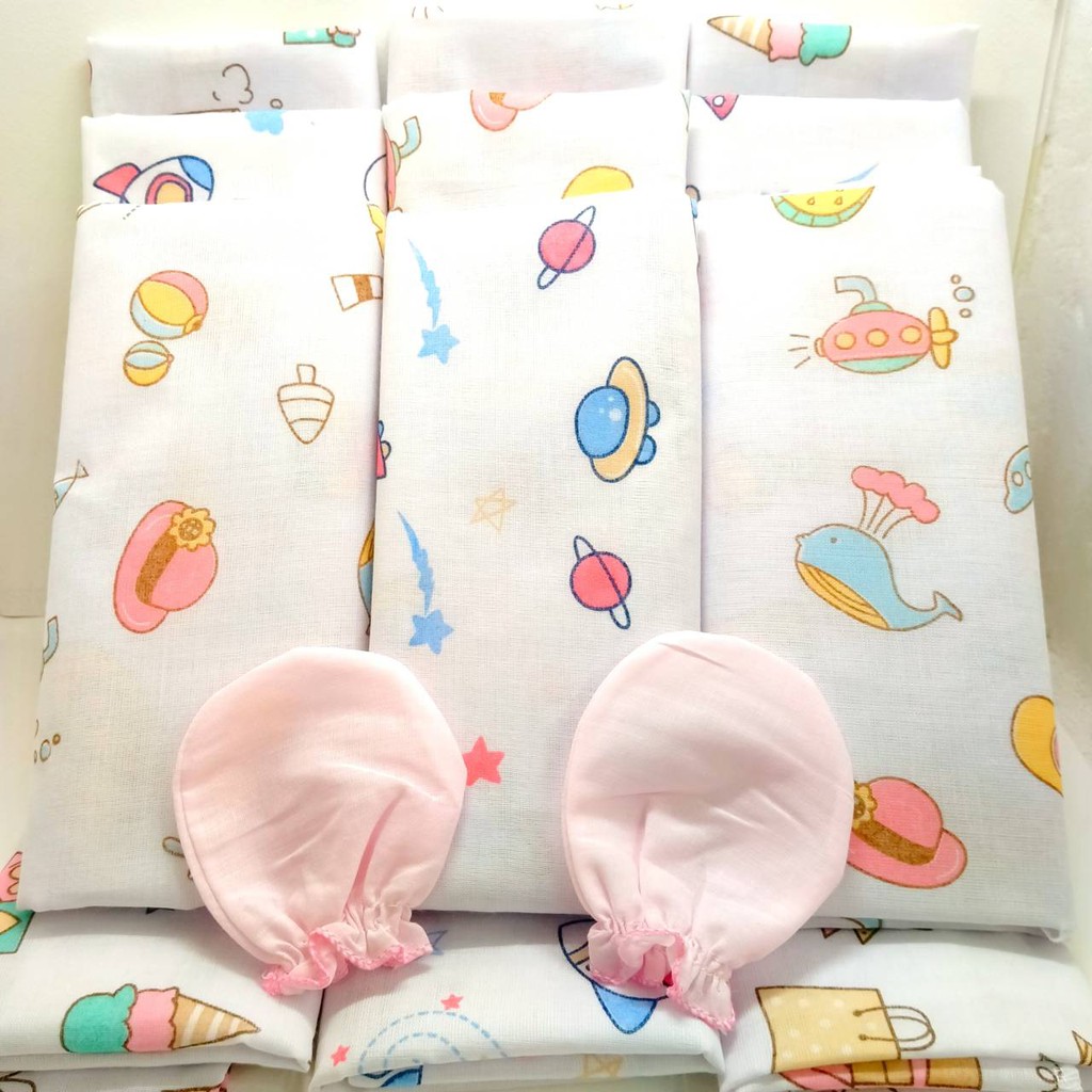 ผ้าอ้อมสาลู12ผืน ขนาด 24×24 นิ้ว ❤️ผ้าสาลู 2 ชั้นโพ้งริมผ้าทุกด้าน ซึมซับน้ำดี แถมทุกมือ 1คู๋