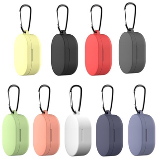 【พร้อมส่ง】เคสซิลิโคนนิ่ม สีพื้น พร้อมตะขอ สําหรับ XIAOMI TRUE EARBUDS BASIC 2