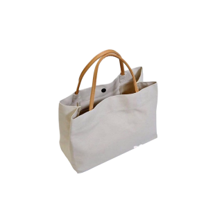 โปรโมชั่น : Tote Bag กระเป๋าผ้าแคนวาส จุของได้เยอะ มีช่องใส่ของ 1 ช่อง สีครีม