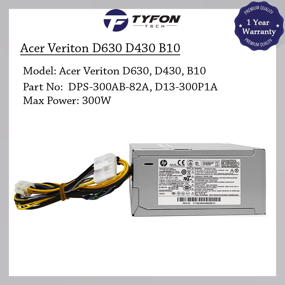 Acer Veriton S6630 D630 D430 B10 300W แหล่งจ่ายไฟ PSU DPS-300AB-82A D13-300P1A HK400-11PP FSP300-40A