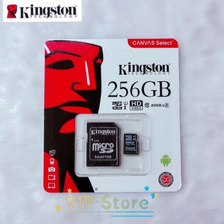 [โค้ด FEBINC30 ลด30%] Kingston Memory Card Micro SDHC 256GB คิงส์ตัน เมมโมรี่การ์ด SDCard ใช้กับกล้อง โทรศัพท์