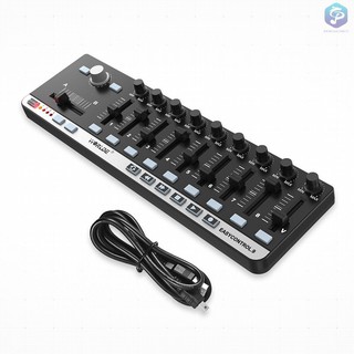 อุปกรณ์ควบคุมการใช้งานง่ายแบบพกพา mini usb 9 slim - line midi controller