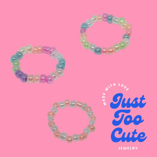 [พร้อมส่ง] p a s t e l c o l l e c t i o n (pastel beaded rings / แหวนลูกปัดพาสเทลน่ารัก แหวน bead ring แหวนลูกปัด