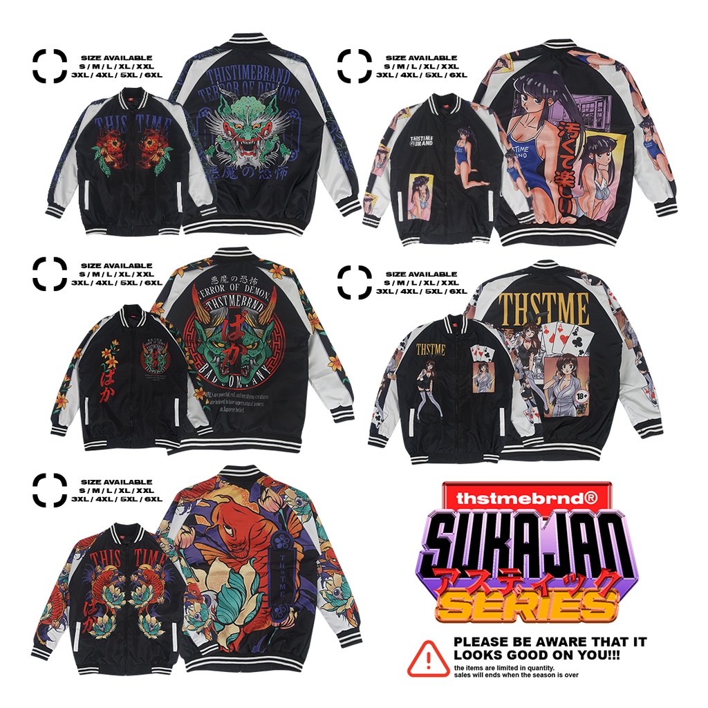 Thistimebrand Sukajan Series (แจ็คเก็ตร่มชูชีพ / แจ็คเก็ตซึคาจัน / แจ็คเก็ตผู้ชายและผู้หญิง) SML XL 