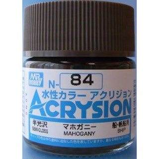 Mr.Hobby สีสูตรน้ำ Acrysion N84 Mahogany สีน้ำสำหรับพลาสติกโมเดล กันพลา