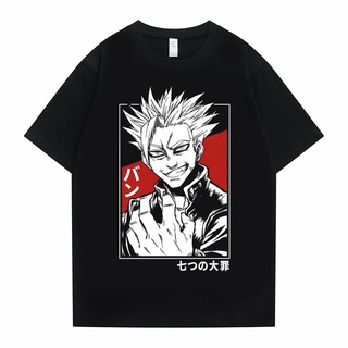 [S-5XL] เสื้อยืด พิมพ์ลายอนิเมะสุนัขจิ้งจอก The Seven Deadly Sins สไตล์ญี่ปุ่น#39; s Sin of Greed เสื้อยืด พิมพ์ลายกราฟฟ