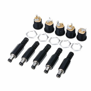 5 คู่ 12 v 3a 2 . 1x5 . 5 มม. male plug+female ซ็อกเก็ตเมาท์แจ็คเชื่อมต่อ dc