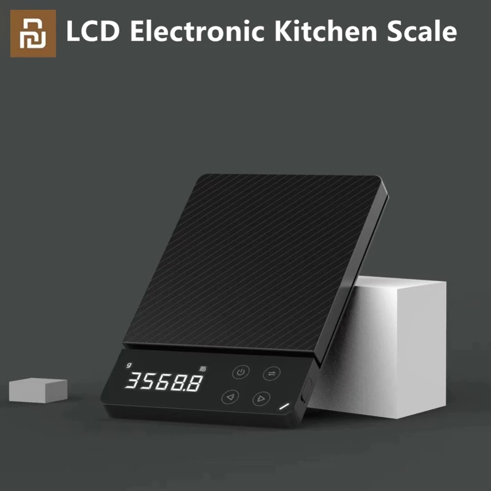 Xiaomi YouPin Duke ES1ตราชั่งอิเล็กทรอนิกส์ความแม่นยำสูง,ตาชั่งอิเล็กทรอนิกส์สำหรับใช้ในบ้านห้องครัวกันน้ำน้ำหนักกรัมขนาดเล็กเครื่องชั่งน้ำหนักแม่นยำ  SK1224
