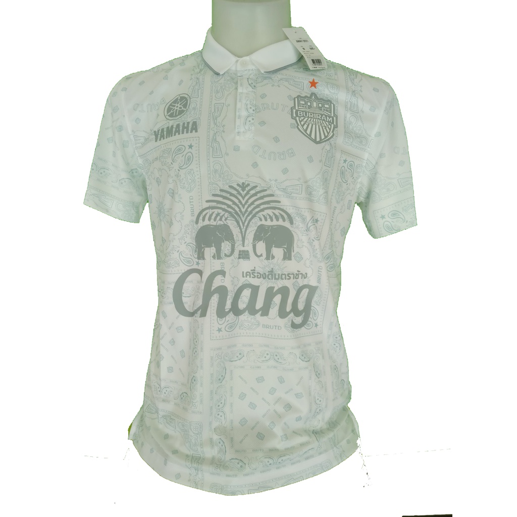 BURIRAM  เสื้อแข่งผู้ชายทีมบุรีรัมย์ ยูไนเต็ด ชุดเหย้า ฤดูกาล 2021/22  สีขาว  เสื้อโปโล  เสื้อฟุตบอล