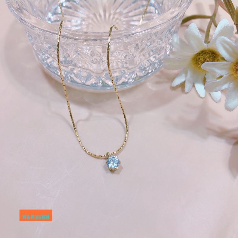 สร้อย จี้เพชร​ สร้อยคอ สร้อยสั้น สวยๆ สร้อยแฟชั่น สร้อยน่ารัก พร้อมส่ง สร้อยเพชร​ CZ​ Necklace​ diam