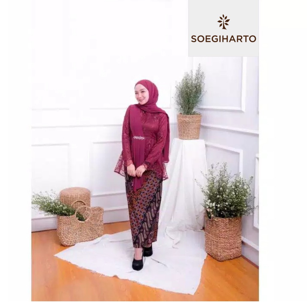 Bruclate 3D Batik Couple Set Amlia MAROON WAREHOUSE WHOLESALE SOLO