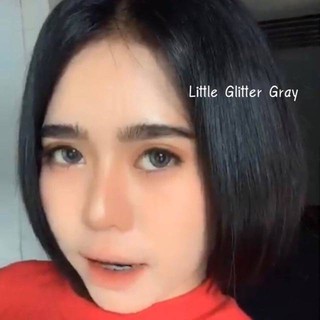 Little Glitter Gray (2) มินิ สีเทา ขอบฟุ้ง Prettydoll ตาฝรั่ง Contact Lens สวย Mini คอนแทคเลนส์ มินิ ค่าสายตา สายตาสั้น