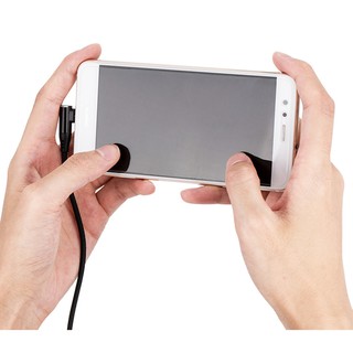สายดาต้า Android ถักหัว L ยาว 1.2M for Micro USB connector