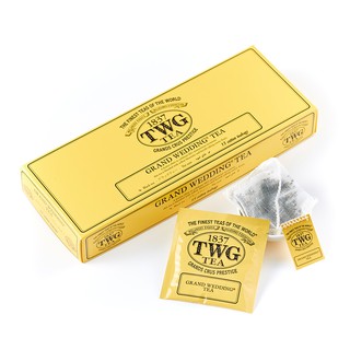 TWG Tea | Grand Wedding Tea | Cotton Teabag Box 15 Teabags / ชา ทีดับเบิ้ลยูจี แกรนด์เวดดิ้งที ชนิดซอง บรรจุ 15 ซอง