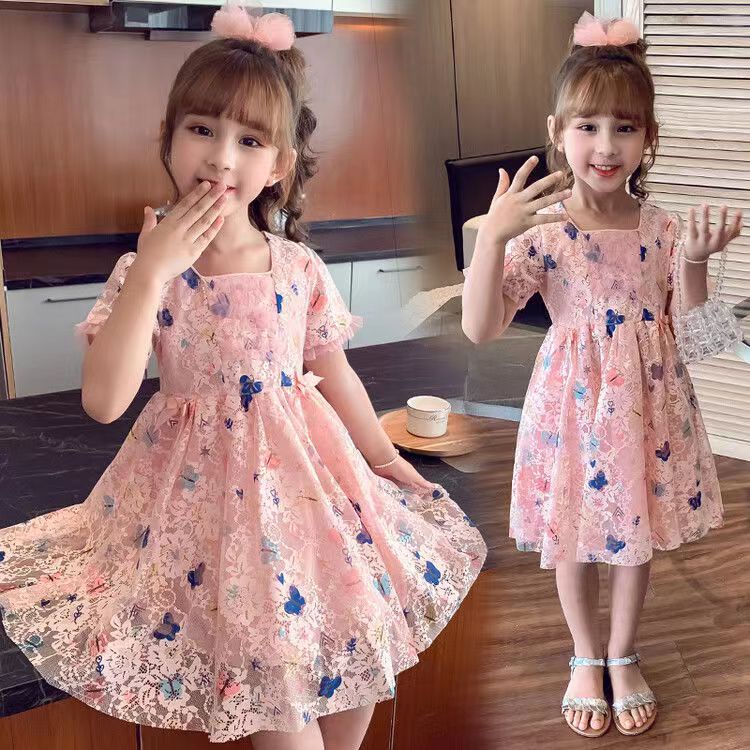 PRINCESS KESLI ฤดูร้อน เด็ก เจ้าหญิง ชุดยาว Lorita กระโปรง ชุดเด็กผู้หญิ 1-8 ปี