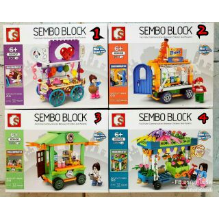 เลโก้SEMBO BLOCK ชุด 2 รถเข็นร้านค้า