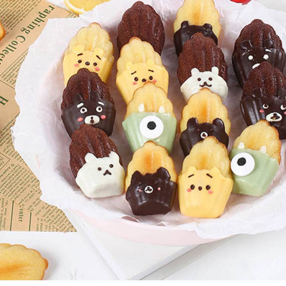 ถาดอบขนม พิมพ์ขนม madeleine มาเดอลีน 6/12 หลุม เคลือบ Non-stick ลายหอย สีทอง - รูปที่ 7