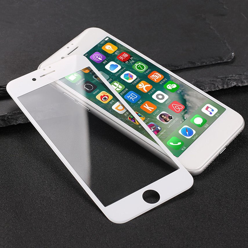 Xii Phone 7 6 6s plus 3D ฟิล์มกระจกนิรภัยโค้ง I6 สีขาว ฟิล์มป้องกัน iphone7 plus ฟิล์มกระจกนิรภัย แบบเต็มจอ