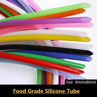 3/10Meter  4x8mm Silicone Hose Food Grade Imported Flexible Tube Drink Hose Pipe Temperature Resistance Nontoxic Environmental  ท่อซิลิโคน เกรดอาหาร นําเข้า ท่อยืดหยุ่น ท่อเครื่องดื่ม ทนอุณหภูมิ ปลอดสารพิษ สิ่งแวดล้อม