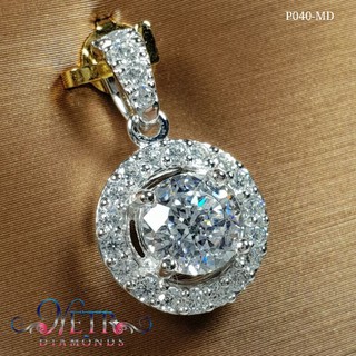 จี้เพชร 1.2 กะรัต เพชรเลียนแบบเพชรแท้ ทำจาก เพชร CZ, Cubic Zirconia หรือ เพชรโคลนนิ่งทำจากเพชร CZ จากอเมริกาดีไซน์สวยหรู