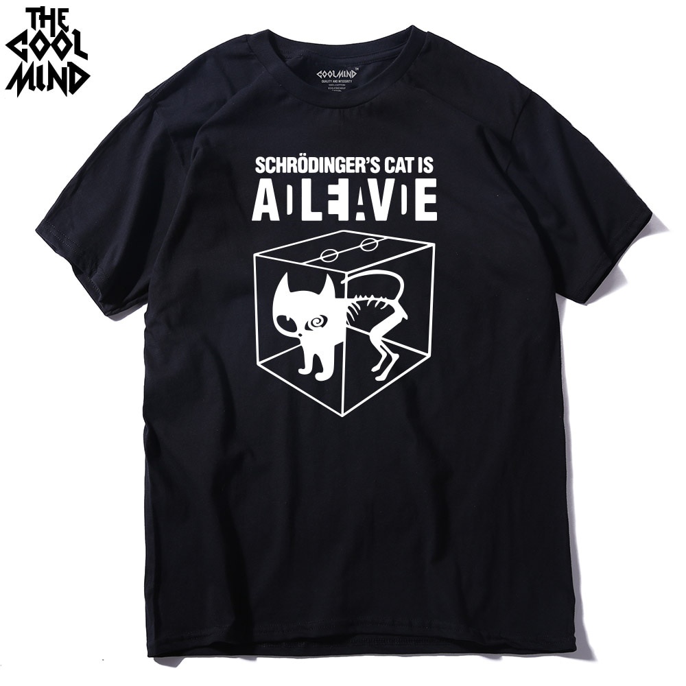 คอลูกเรือCoolmind Ca0212A เสื้อยืดลําลอง แขนสั้น พิมพ์ลายทฤษฎี Big Bang สําหรับผู้ชายS-5XL