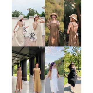 davi dress 🌼เดรสโชว์หลัง แบบใหม่ดาวิกาใส่ ทรงสวยมาก สไตล์มินิมอล เดรสมินิมอล ดาวิเดรส ชุดแบบใหม่ดาวิกา เดรสเรียบๆ