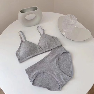 【Bra Set】ชุดชั้นใน บราไร้รอยต่อ คัพบาง + กางเกงชั้นใน นุ่ม สบาย ไร้สาย เด็กนักเรียน ชุดชั้นใน สลิงเล็ก ผ้าฝ้าย ชุดชั้นใน หญิงสาว Bralette