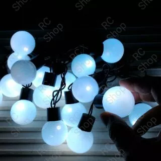 ไฟปิงปอง LED ไฟประดับ / ไฟตกแต่ง(ลูกใหญ่) ความยาว 4.5-5 เมตร 20 ดวงไฟ (เสียบปลั๊กไฟบ้านใช้งานได้เลย)