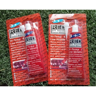 กาวทาปะเก็นทนความร้อนสูง RED RTV Silicone  สำหรับรถยนต์ และมอเตอร์ไซค์