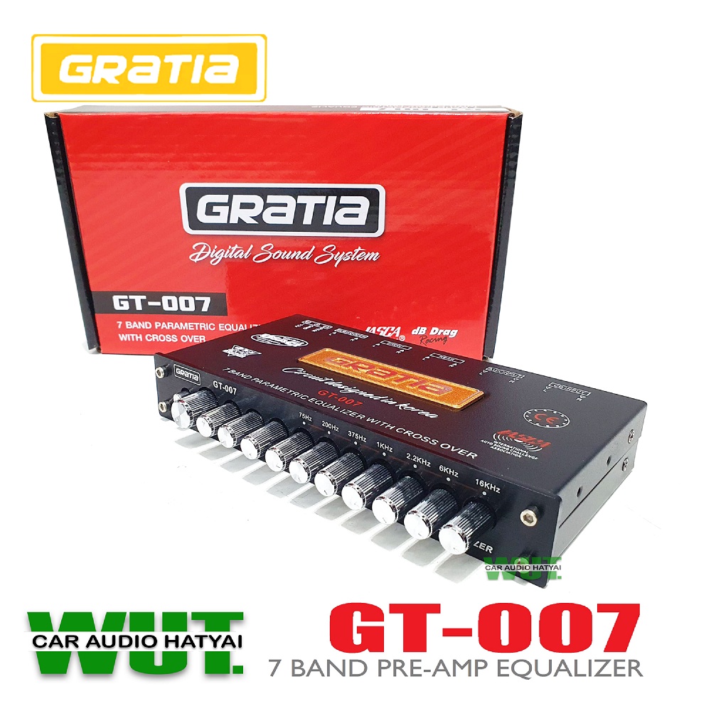GRATIA Preamp เครื่องเสียงรถยนต์ ปรีแอมป์ ปรี7แบน 7Band ซับรวม GRATIA รุ่น GT-007