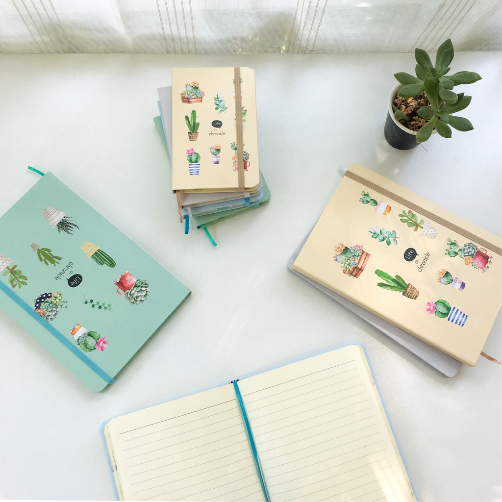 สมุดกระบองเพชรA6 สมุดโน๊ตลายกระบองเพชร Cactus