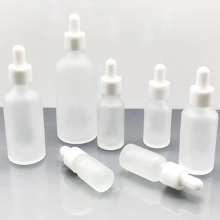 พร้อมส่ง5/10/15/20/30 ml ขวดหมอก หรู ขวดเปล่าพกพา แก้วสีขาว ฝ้า หยดดรอปเปอร์ dropper เติมใช้ซ้ำได้ ใส่เซรั่ม โทนเนอร์diy