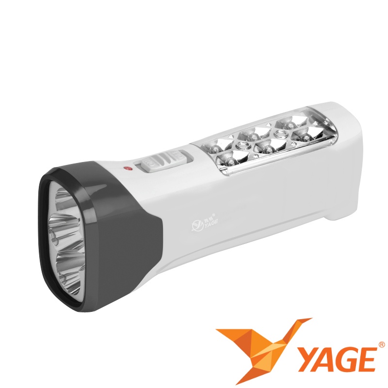 ไฟฉาย YG-3726 LED 4+6 ดวง มีไฟฉายด้านข้าง คละสี
